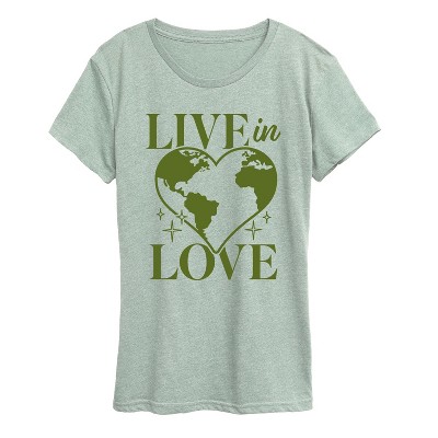 Women's - Instant Message - Live In Love Short Sleeve Graphic T-Shirt