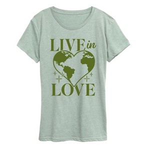 Women's - Instant Message - Live In Love Short Sleeve Graphic T-Shirt - 1 of 4