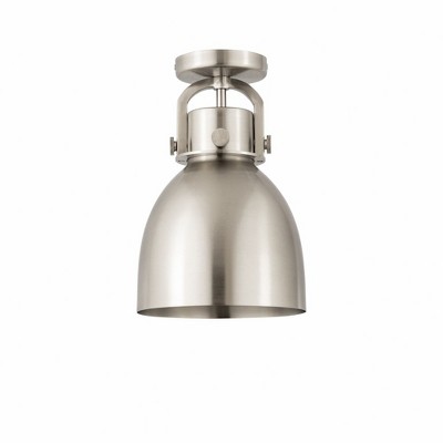 Newton Bell - 1 Light Flush Mount In Industrial Style-12.5 Inches Tall and 8 Inches Wide