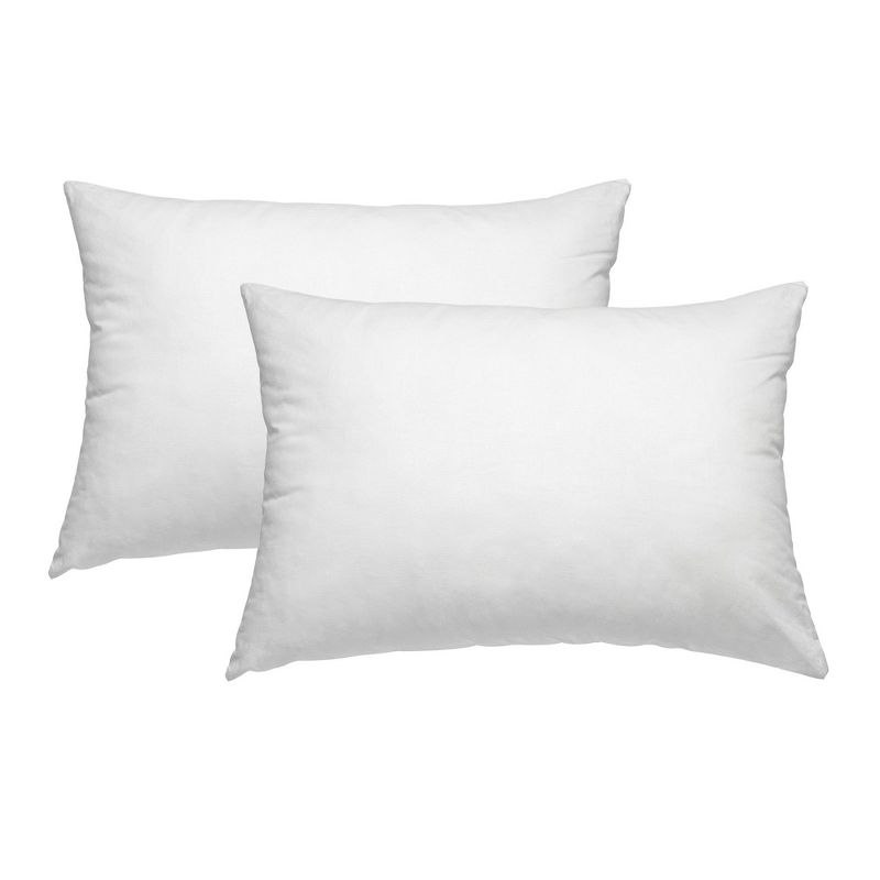 BreathableBaby Cotton Percale Toddler Pillow, 13" x 18"/33 x 46 cm, White (2-Pack), 1 of 6