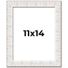PosterPalooza | Photo Size Sculpted White Picture Frame - UV Acrylic, Foam Board Backing, Hanging Hardware - 2 of 4