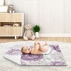 Sweet Jojo Designs Girl Baby Security Blanket Peony Floral Garden Purple and Ivory - 3 of 4