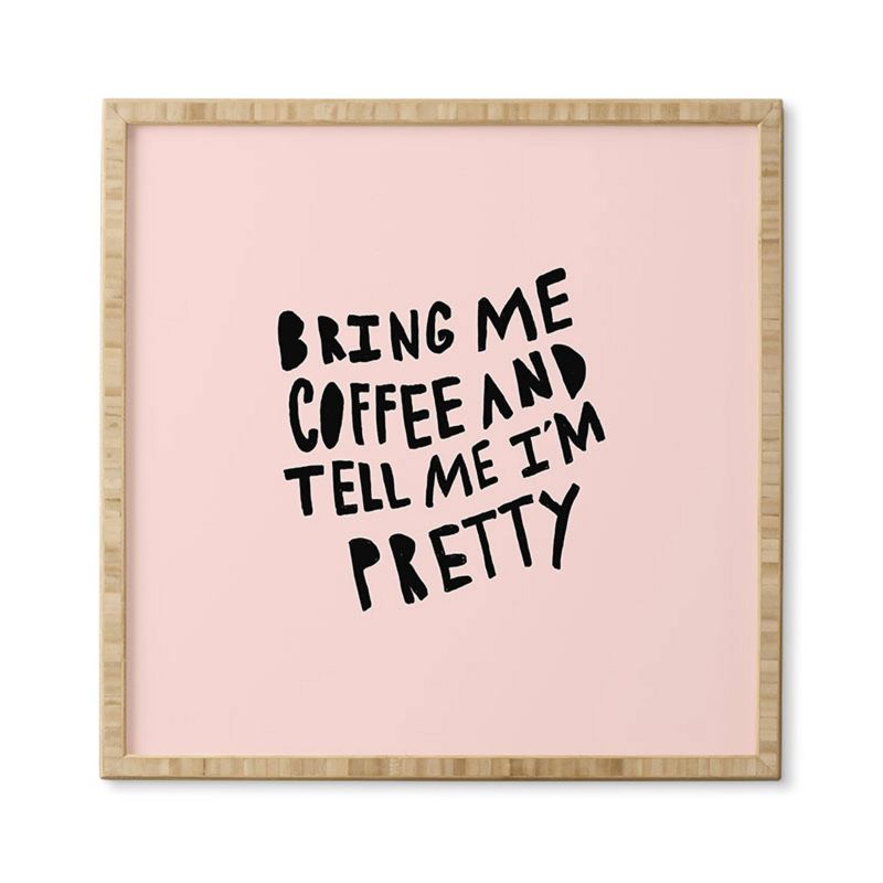 Allyson Johnson Bring Me Coffee Pink Framed Wall Art Poster Print Pink - Deny Designs, 3 of 5
