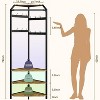 Corner Coat Rack, Freestanding Hall Tree with Shoe Bench, Entryway Coat Rack with 3-Tier Storage Shelves and 12 Hooks for Bedroom, Living Room - 2 of 4