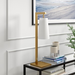 Hudson and Canal 26" Tall Table Lamp with Fabric Shade - 1 of 4
