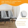 NicBex PU Leather Dining Chairs Set of 2/4,Upholstered Armless Chair with Stripe Backrest,Kitchen Chairs for Office,Living,Meeting Room - 4 of 4