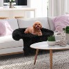 Angel Sar Black Plush Calming Dog Couch Bed with Anti-Slip Bottom, Removable Washable Cover for Small Medium Large Dogs - 4 of 4