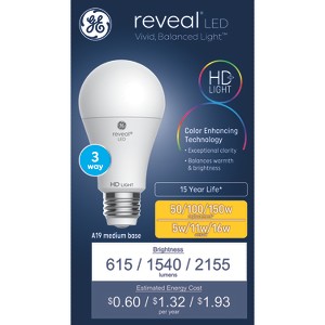 GE Household Lighting Reveal LED 3-Way Bulb A21 - 1 of 3