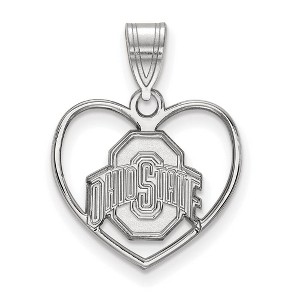 Black Bow Jewelry Sterling Silver Ohio State Buckeyes NCAA Pendant - 1 of 3