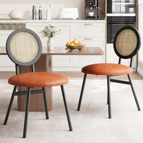 Whizmax Natural Rattan Dining Chairs Set Of 2, Kitchen Chairs With ...
