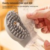 BABYYER Pet Shedding Brush, Pet Bath Brush with Soap Dispenser, Pet Grooming Comb with Ergonomic Handle for Cats and Dogs Remove Loose Hair - 3 of 4