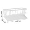Unique Bargains Sink Organiser with Self-Draining Drain Tray Carbon Steel for Kitchen Bathroom White - 4 of 4