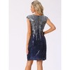 INSPIRE CHIC Women's Sequin Cap Sleeve Club Party Sparkly Midi Dress - 4 of 4