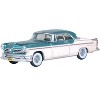 1955 Chrysler New Yorker Deluxe St. Regis Jade Green Metallic and Cream 1/87 (HO) Scale Diecast Model Car by Oxford Diecast - 2 of 4