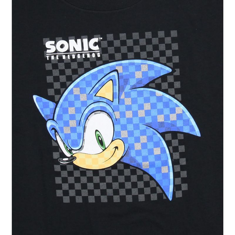 Sonic The Hedgehog Boys' Supersonic Speedster Checked Character T-Shirt, 2 of 4