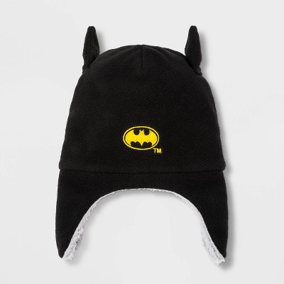 Warm Trapper Winter Hat Batman Batman DC Comics Embroidered Kids Black Fleece Trapper  main image 2