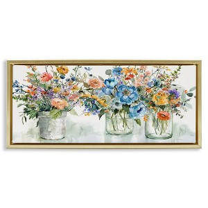 Stupell Industries French Cottage Flower Jars, 25" x 11" - 1 of 4