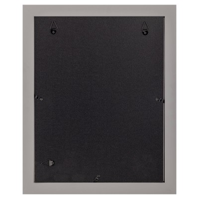 Gray 11x14 Wood Wall Frame with Double White Mat
