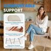XIYUYEU 2 Pack Outdoor Folding Chairs with Leather Padded Cushion Seats, Portable Folding Chair, Commercial Event Seat for Parties, Home, Office -Tan - 4 of 4