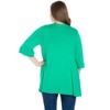 Plus Elbow Length Sleeve Open Front Cardigan - 24seven Comfort Apparel™ - 3 of 4