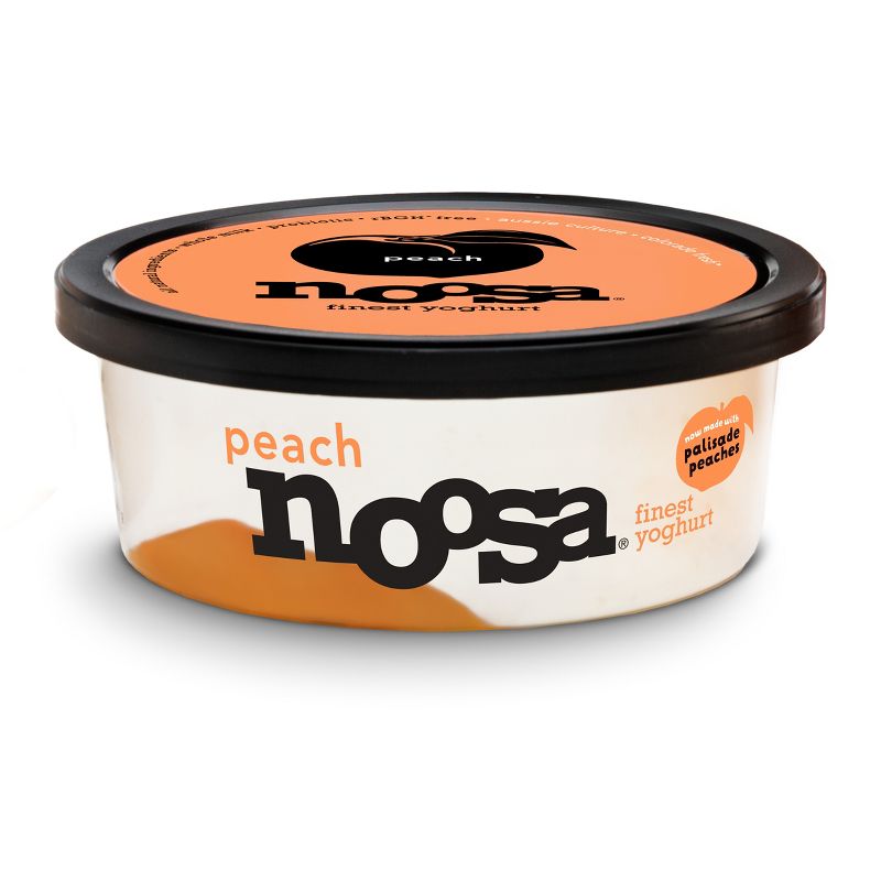 Noosa Peach Probiotic Whole Milk Yoghurt - 8oz, 1 of 5
