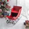 Whisen 39x17.7x22"H Iron Sleigh Large, Distressed Christmas Santa Sleigh Holiday Decoration - 3 of 4