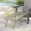 Sonkuki 4-Piece Folding Adirondack Chair with Retractable Ottoman, Fire Pit Patio Chair with Cup Holder Lawn Outdoor Lounge Chair - 4 of 4