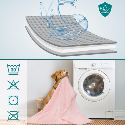 Large Baby Pink Waterproof Fleece Pet Blanket