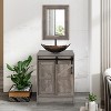 ELECWISH Bathroom Vanity, 24 Inch Barn Door Farmhouse Style Bathroom Vanity, Sliding Door Small Bathroom Vanity Set - 2 of 4