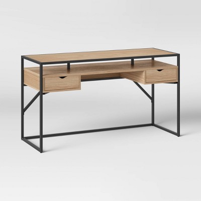 Glasgow Metal Writing Desk With Storage 