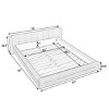 Queen Size Upholstered Platform Bed, Chenille Fabric Bed with Headboard, Low Profile Design Bed with Foam Padding Surrounding-Baofuwish - 4 of 4