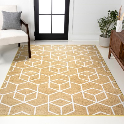 Tumbling Blocks Modern Geometric Area Rug - JONATHAN Y