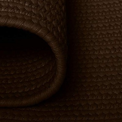 Braided Black Oval Synthetic Easy-Care 36"x24" Rug