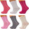 6 Pairs Women’s Colorful Combed Cotton Crew Socks – Soft, Breathable & Stylish – Size 9-11 - 2 of 3