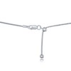Links of Italy Sterling Silver 1mm Franco Adjustable Chain - Rhodium Plated - Silver - 14 - 22 inch - 3 of 4