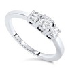 Pompeii3 1/4ct White Gold Three Stone Diamond Engagement Ring - 2 of 4