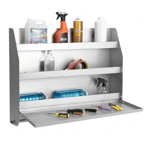 Dual Aluminum Helmet Storage Cabinet - Wall-Mounted Organizer for Trailer, Garage & Shop - 1 of 4