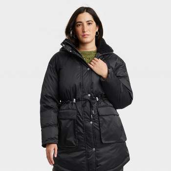 Lined Coat Reversible Target Puffer Faux Womens Jacket Quilted Fur : Winter Sportoli