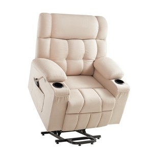 Large Power Lift Recliner Chairs for Elderly,Cupholder,Remote Control,Side Pockets - 1 of 4