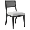 Modway Nimba Dining Chair – Heathered Weave Light Gray Upholstered Side Chair with Wood Legs in Natural Finish - 4 of 4