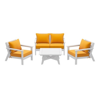 WestinTrends Avalon Outdoor 5-Piece Modular Sectional Patio Furniture Sofa Set