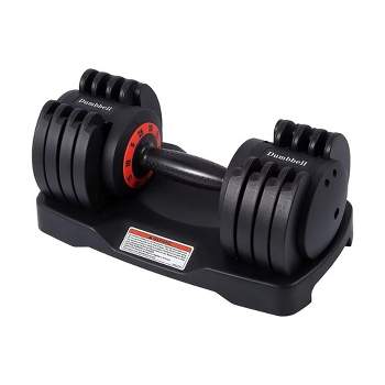 Adjustable Dumbbell Set 25/55LB Dumbbell Weights, 5 in 1 Free Weights Dumbbell with Anti-Slip Handle, Suitable for Home Gym Full Body Workout Fitness （Single）