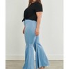 Women's Ripped Bell Bottoms - Vibrant Miu - 2 of 4