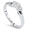 Pompeii3 14K 1/4ct Diamond Wedding Anniversary Curved Guard Ring - 4 of 4