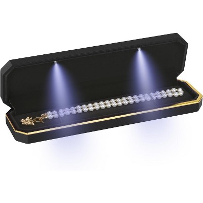 Jewelry Ring Holder Box with Keychain, Small Stud Necklace Storage Case