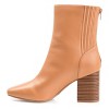 Journee Collection Women's Maize Back Heel Zip Stacked Heel Booties - 2 of 4