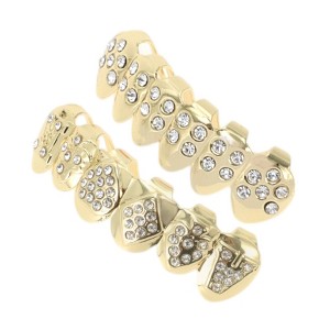 Unique Bargains Poker Chart Fake Teeth Grills 2 Set - 1 of 4