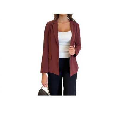 Women's Long Sleeve Pocket Blazer - SKIES ARE BLUE