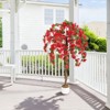 4FT Artificial Bougainvillea Tree – Vibrant Red Faux Plant for Indoor & Covered Outdoor Decor - 2 of 4