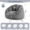 Gericco 47" Giant Bean Bag Chair for Adults - Comfy Plush Shell Soft Accent Chair, Oversized Cozy Lounge Floor Sofa Reading Chair - 2 of 4